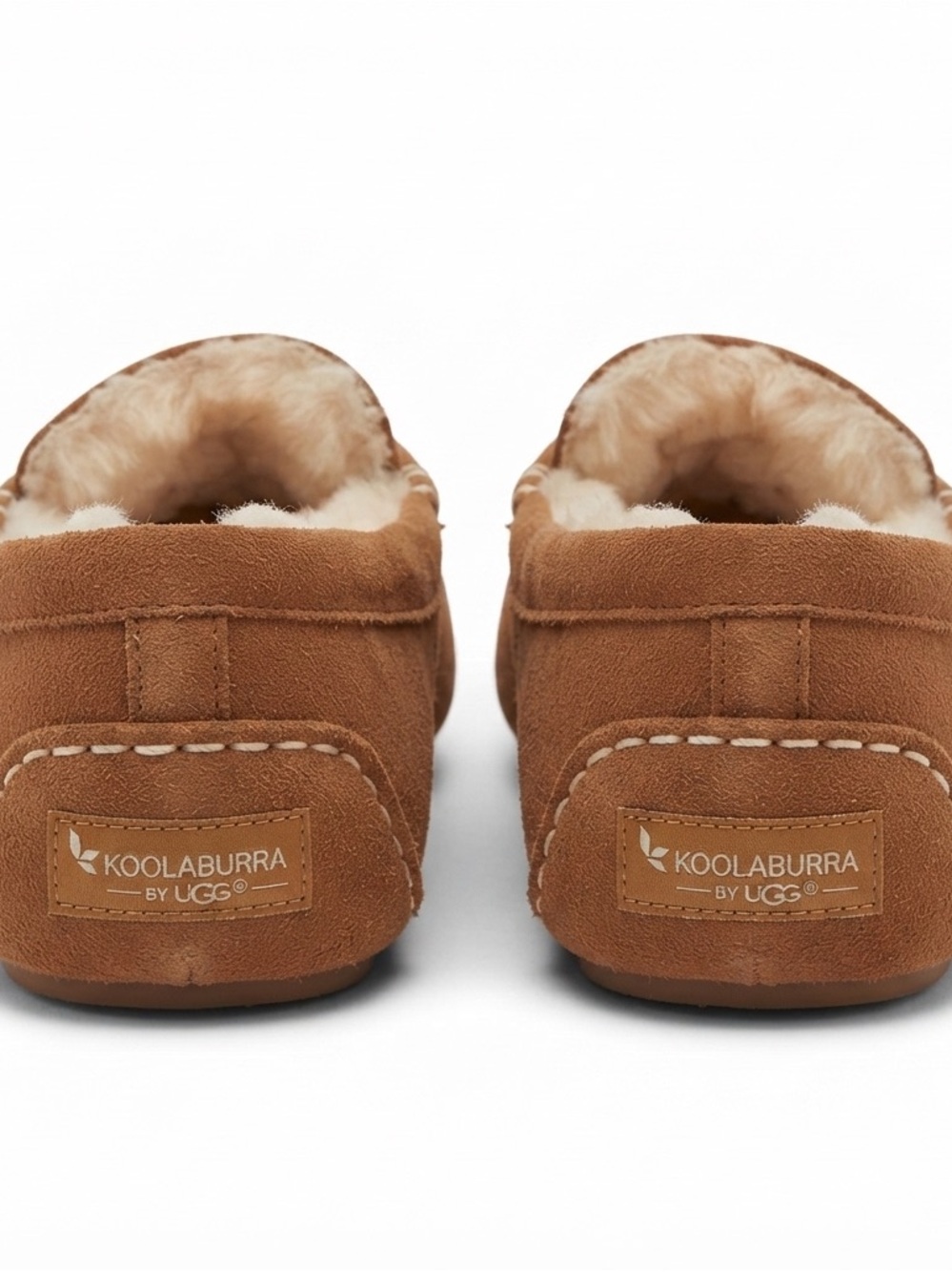 Koolaburra by UGG Lezly slippers featuring a chestnut suede upper and plush faux - Picture 3 of 11